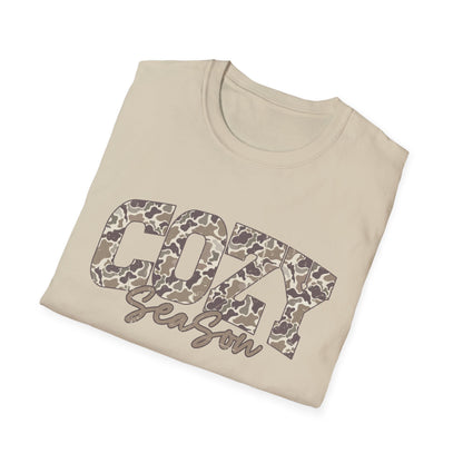 Cozy Season Camo GIldan Softstyle T-Shirt