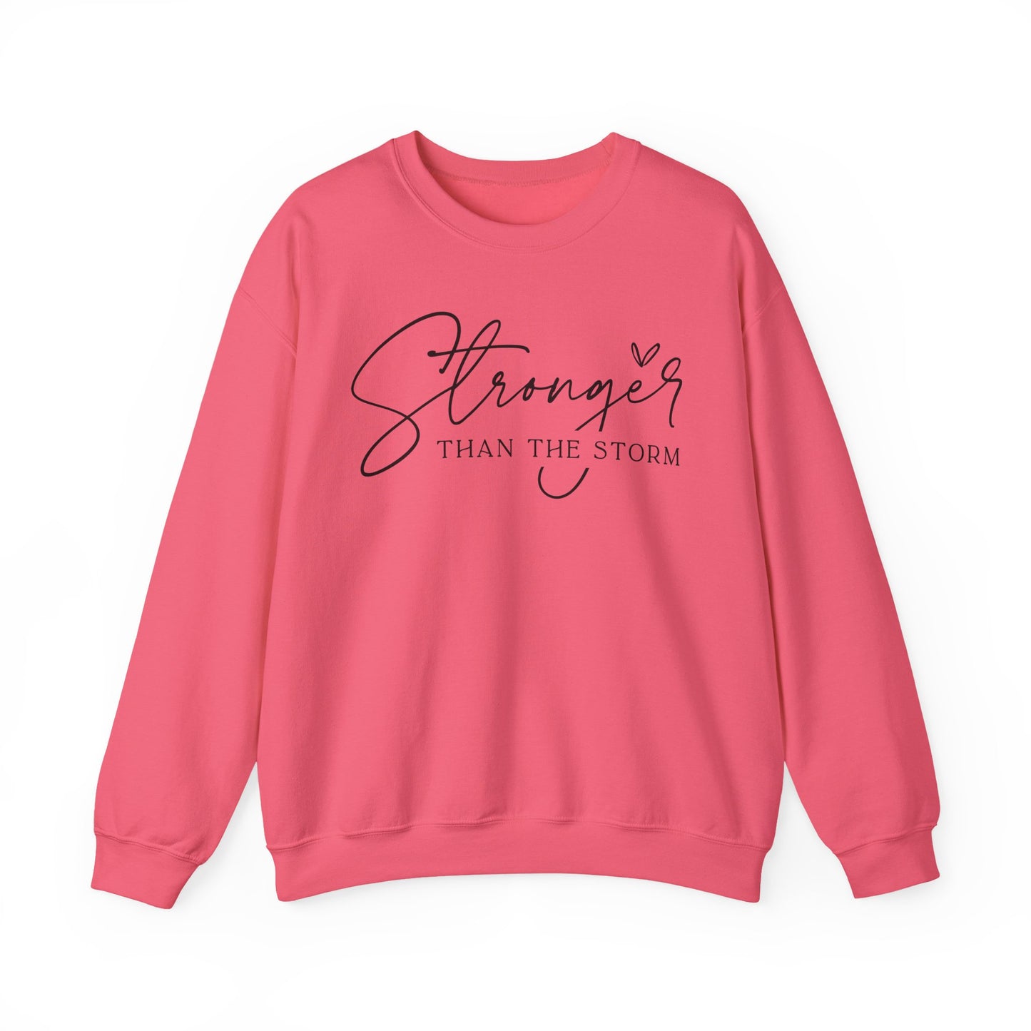 Stronger Than the Storm Sweatshirt, Inspirational Crewneck, Cozy Gift for Her, Motivational Apparel, Perfect for Relaxing