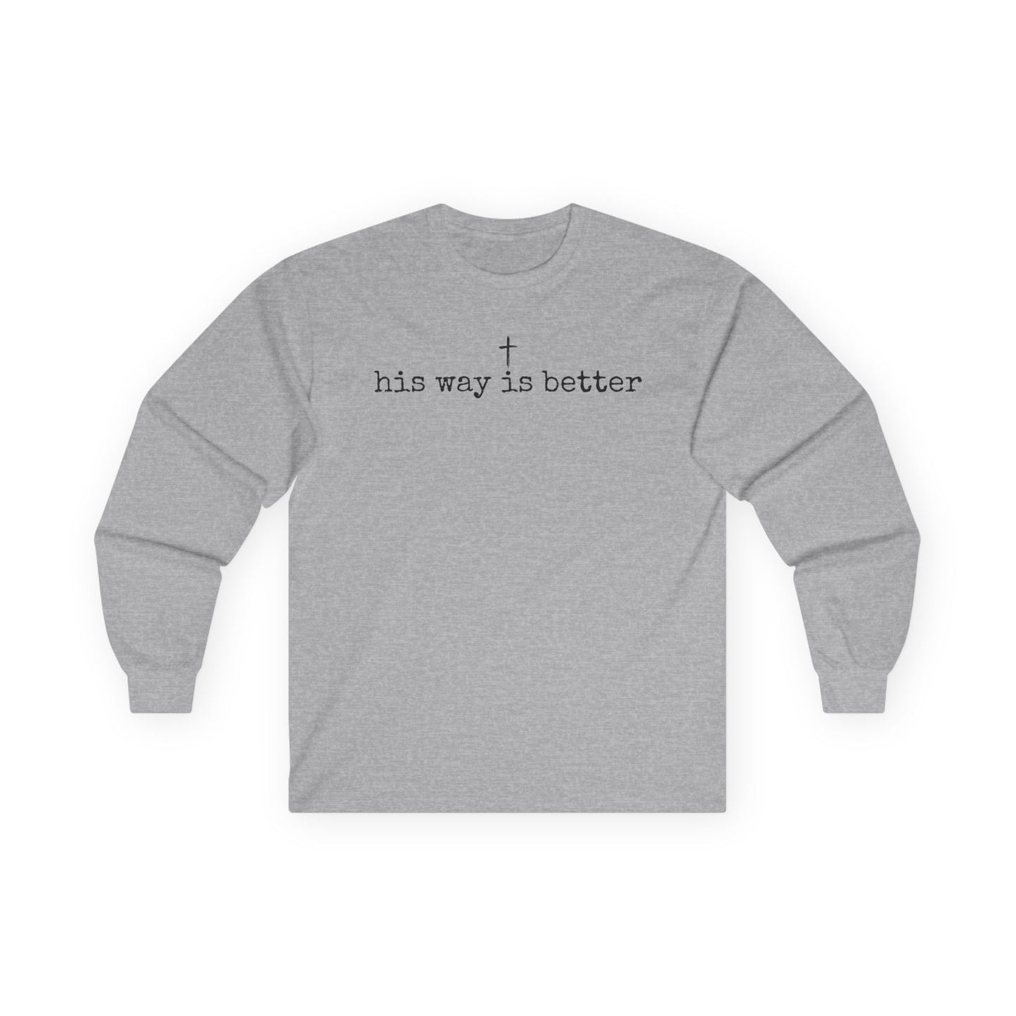 His Way Gildan Long Sleeve Tee