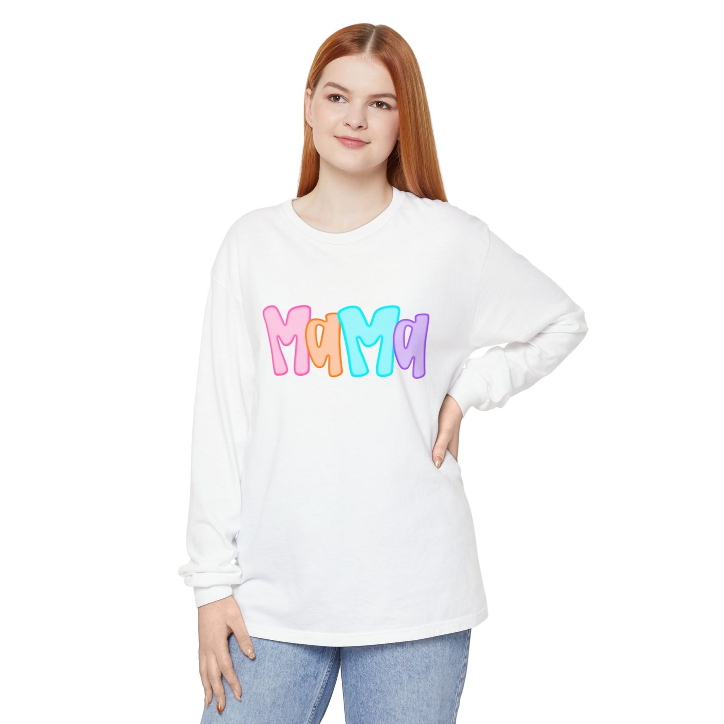 Mama Neon Comfort Colors Long Sleeve