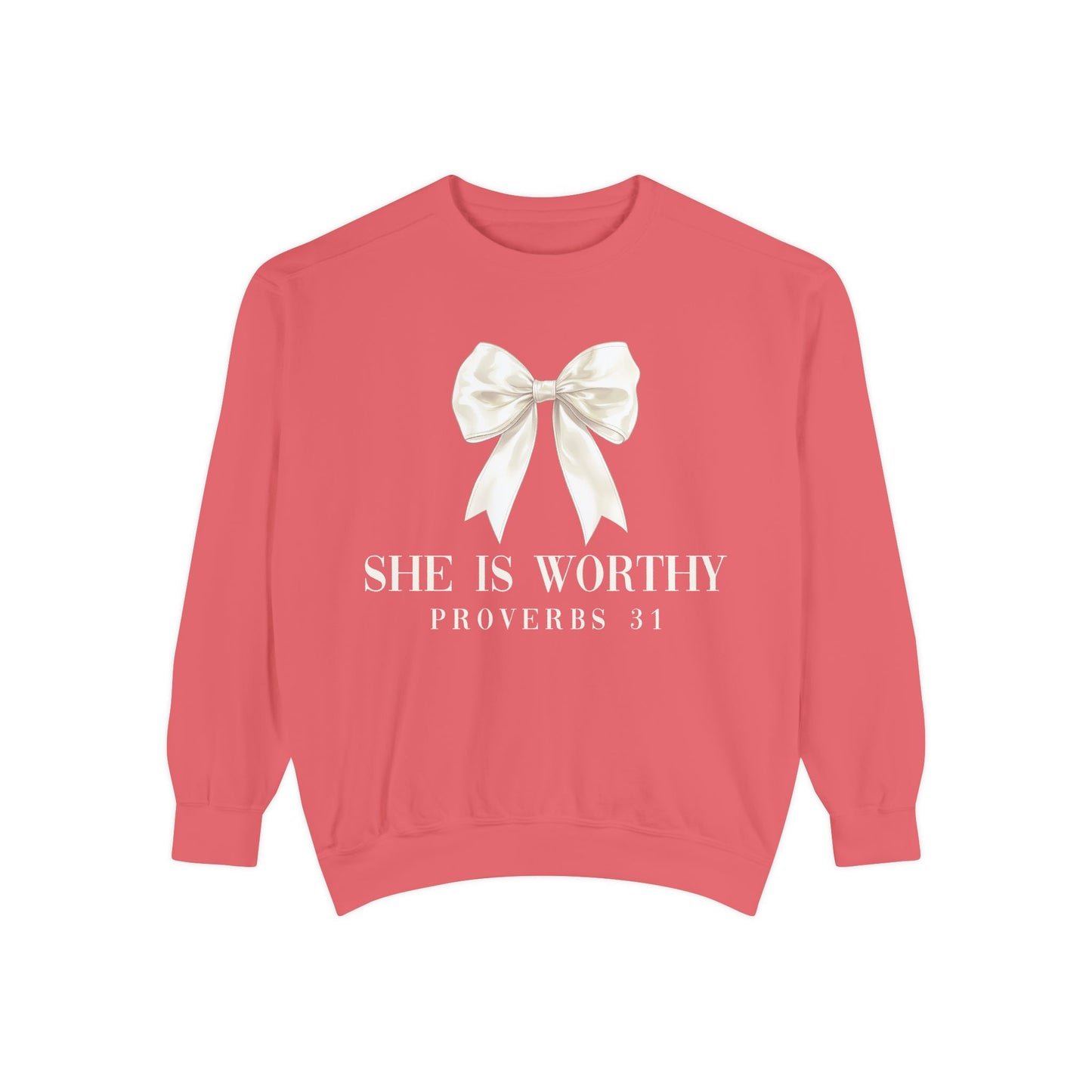 She is Worthy Comfort Colors Sweatshirt