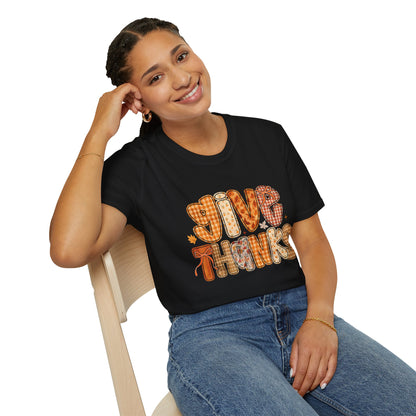 Thanksgiving Vibes Unisex T-Shirt, Casual Fall Tee, Give Thanks Shirt, Autumn Fashion, Holiday Gift Idea