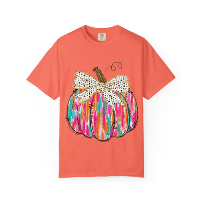 Colorful Pumpkin Graphic T-Shirt for Fall, Casual Autumn Tee, Halloween Shirt, Thanksgiving Outfit, Gift for Her