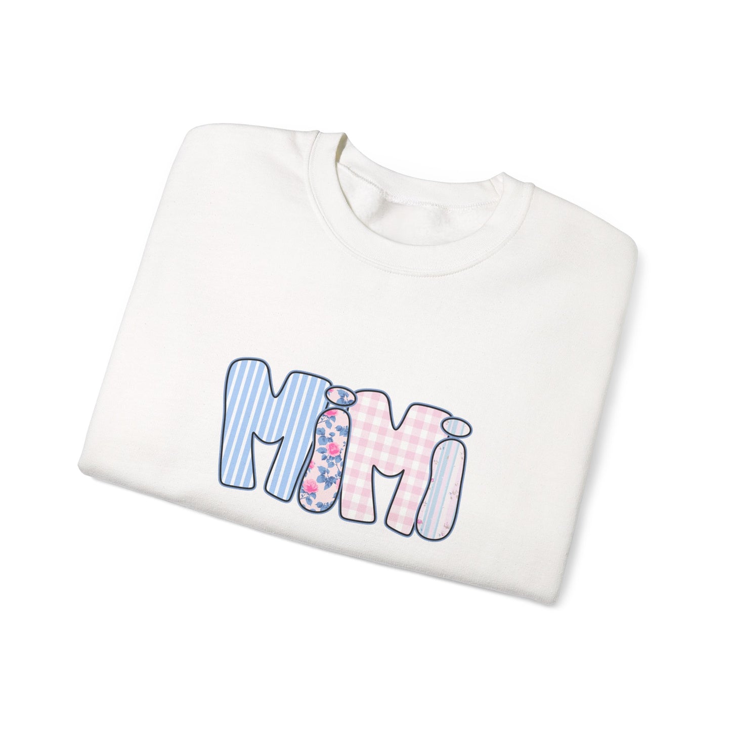 Mimi Pink & Blue Floral Crewneck