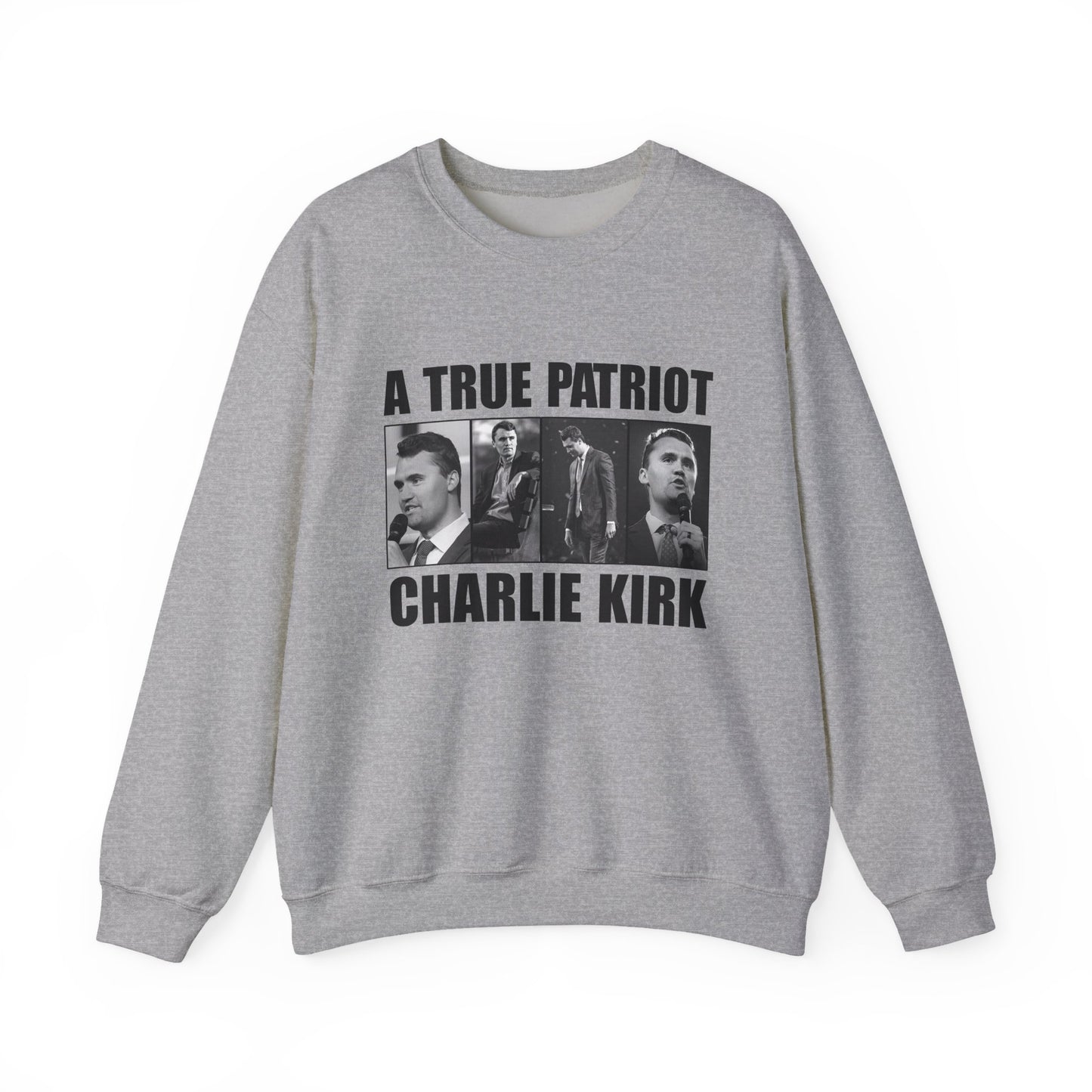 Unisex Heavy Blend™ Crewneck Sweatshirt - A True Patriot Charlie Kirk Sweatshirt, Cozy Gift for Patriots, Political Statement, [...]