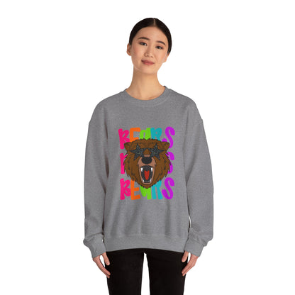 Cool Bear Graphic Sweatshirt, Unisex Crewneck, Casual Wear, Gift for Animal Lovers, Cozy Fall Outfit, Birthday Present