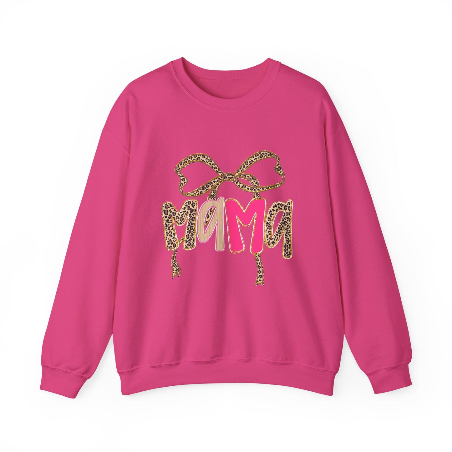 Mama Neon Leopard Print Crewneck Sweatshirt