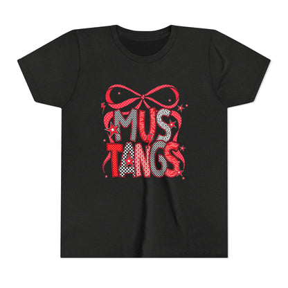 Mustangs Youth Tee, Fun Casual T-Shirt for Kids, Perfect for Birthdays, School Events, Team Spirit, or Everyday Wear
