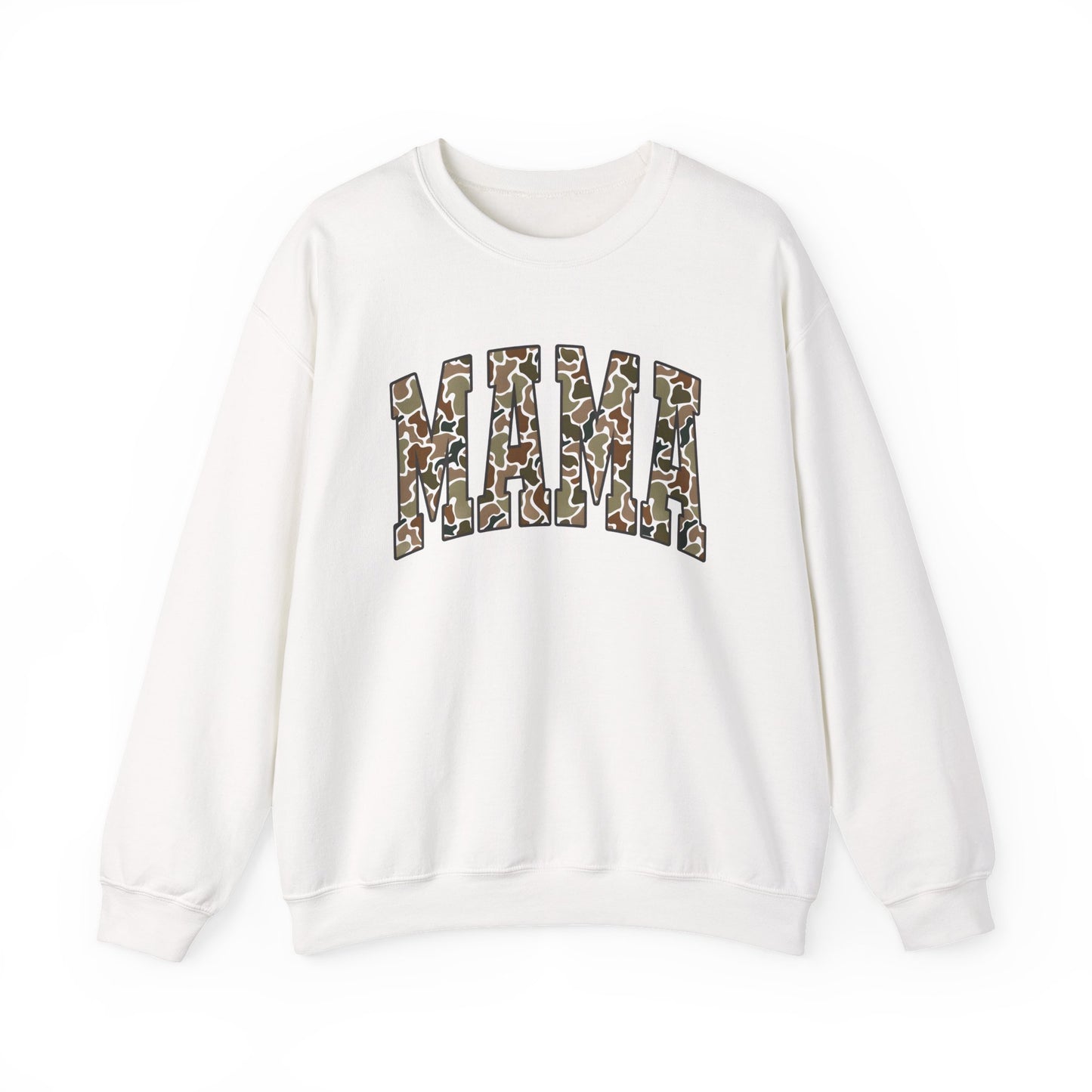 Mama Camouflage Crewneck Sweatshirt | Perfect Gift for Moms, Casual Wear, Comfortable Layering, Mother’s Day, Birthday