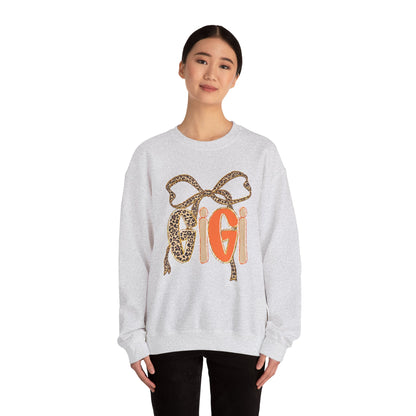 Leopard Print Gigi Crewneck Sweatshirt, Cozy Unisex Pullover, Trendy Fashion Top, Gift for Her, Casual Wear, Birthday Gift