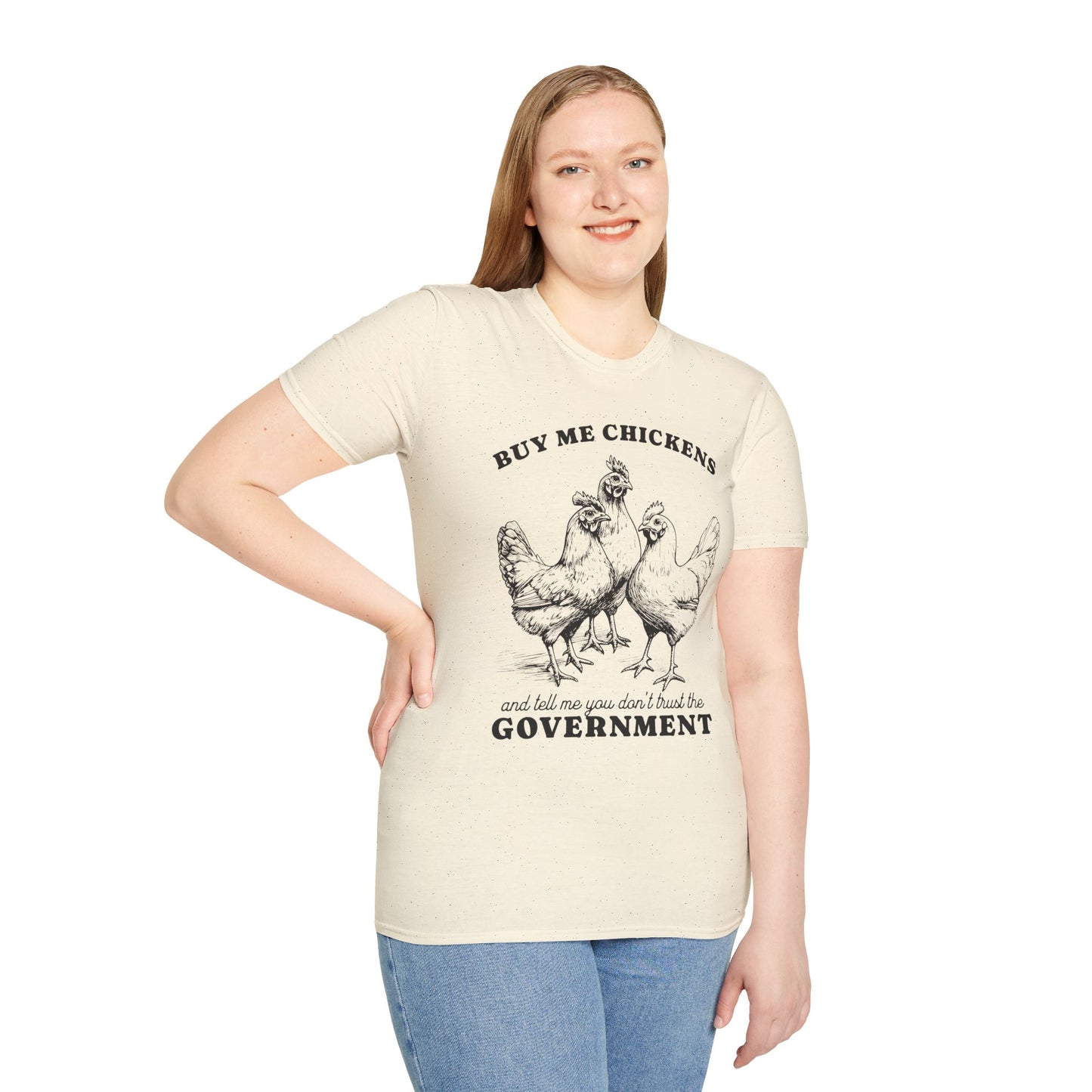Funny Chicken Government T-Shirt, Humorous Tee, Gift for Chicken Lovers, Farm Animal Humor, Unique Graphic Shirt
