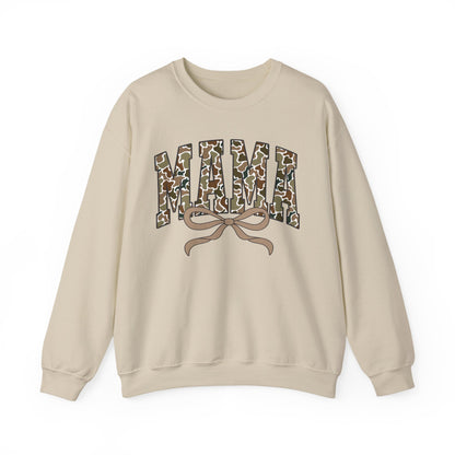 Camo Mama Crewneck Sweatshirt, Cozy Gift for Mom, Trendy Casual Wear, Perfect for Birthdays, Mother's Day, Family Gatherings