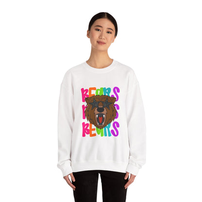 Cool Bear Graphic Sweatshirt, Unisex Crewneck, Casual Wear, Gift for Animal Lovers, Cozy Fall Outfit, Birthday Present
