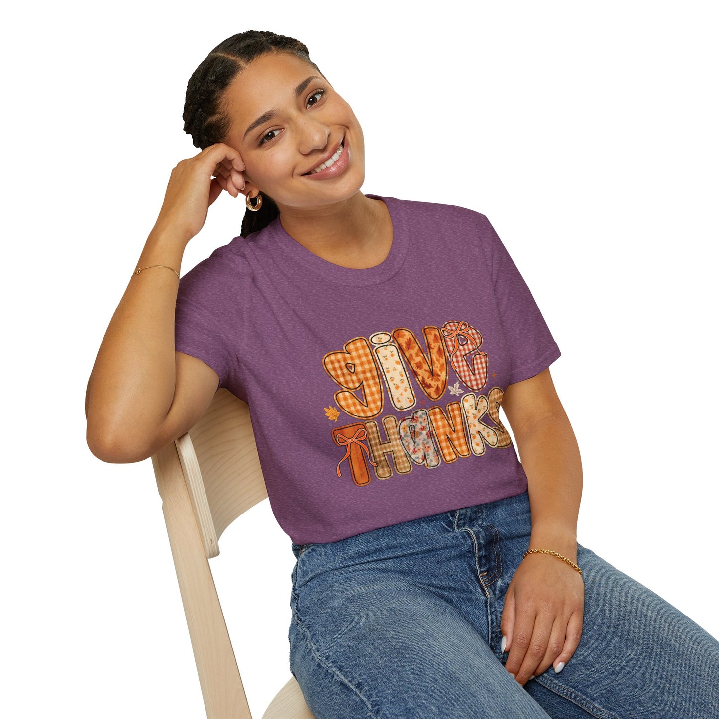 Thanksgiving Vibes Unisex T-Shirt, Casual Fall Tee, Give Thanks Shirt, Autumn Fashion, Holiday Gift Idea