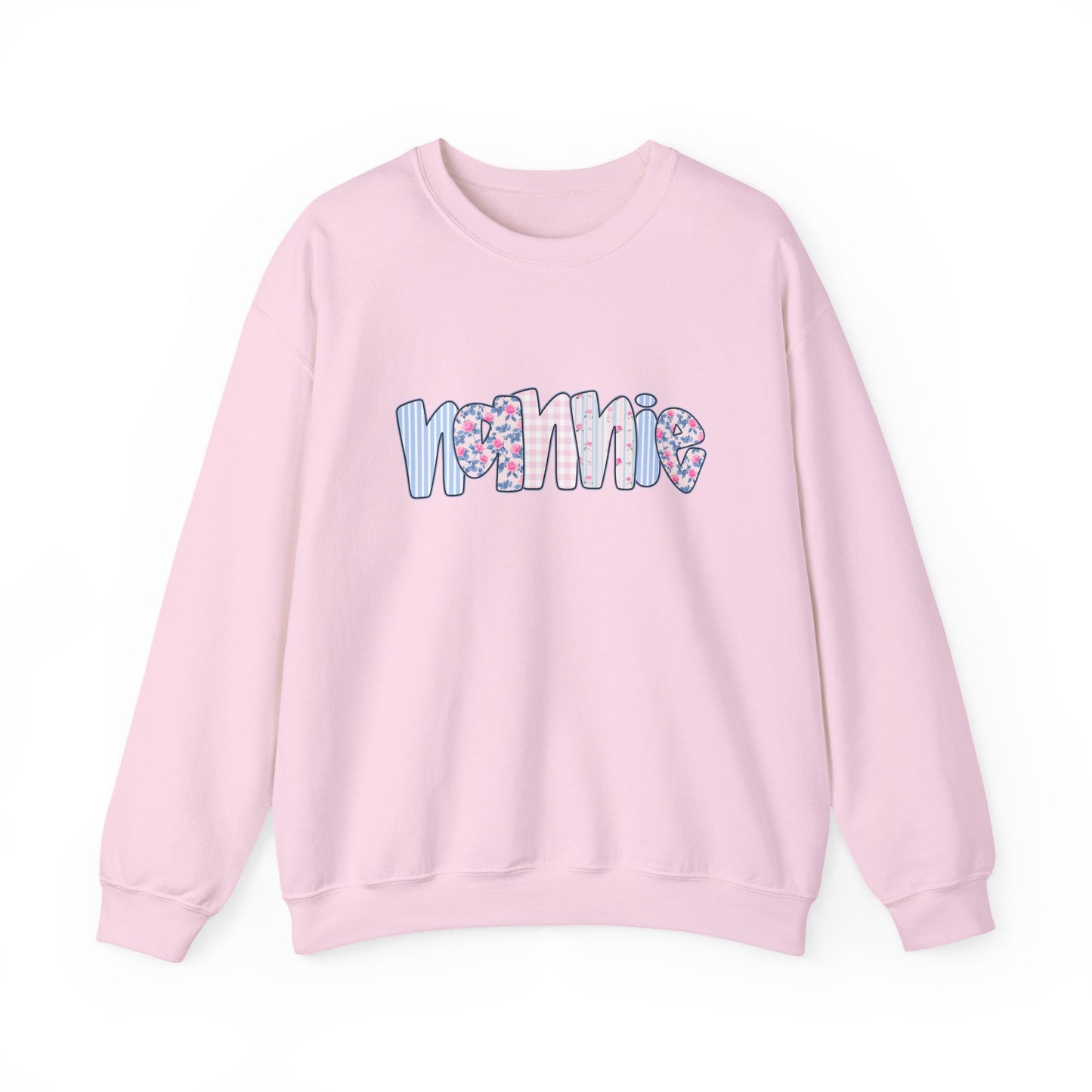 Nannie Pink & Blue Floral Crew Neck