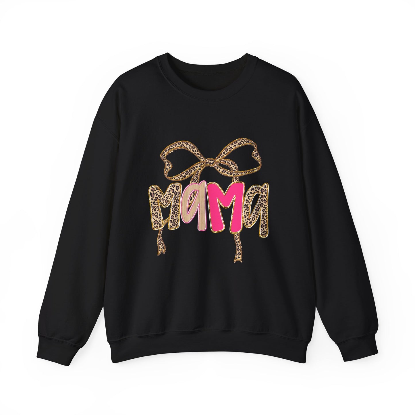 Mama Neon Leopard Print Crewneck Sweatshirt