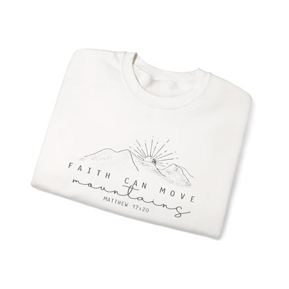 Faith Can Move Mountains Gildan Sweatshirt