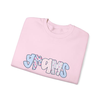 Grams Pink & Blue Floral Crewneck