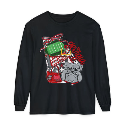 Garment-Dyed Long Sleeve T-Shirt with Bulldog Design | Casual Wear, Bulldog Lovers Gift, Unique Graphic Tee, Dog-Themed Apparel, [...]