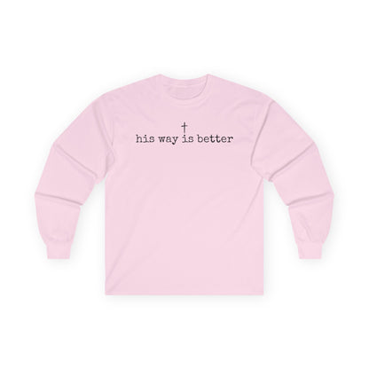 His Way Gildan Long Sleeve Tee