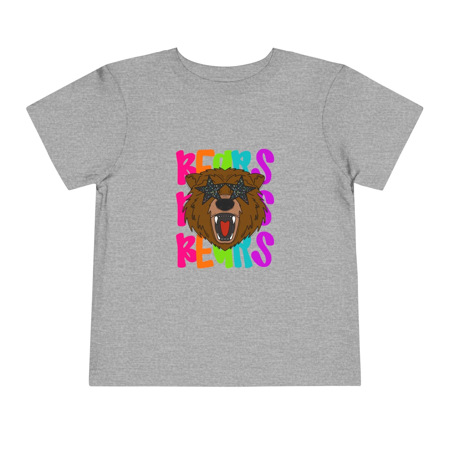 Vibrant Bear Graphic Toddler Tee, Cute Kids Shirt, Fun Summer Outfit, Animal Lover Gift, Playful Toddler Apparel