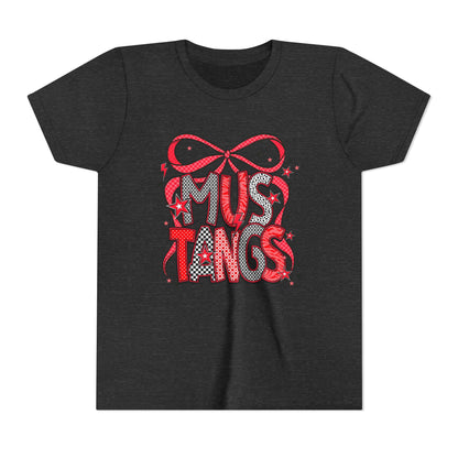 Mustangs Youth Tee, Fun Casual T-Shirt for Kids, Perfect for Birthdays, School Events, Team Spirit, or Everyday Wear