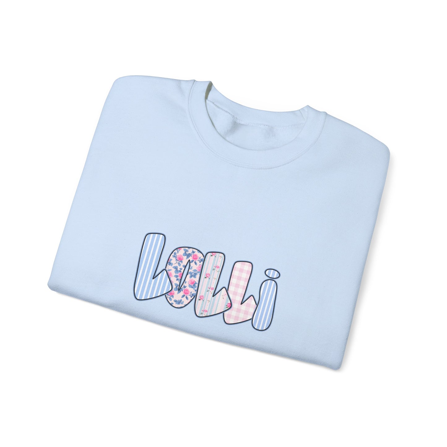 Lolli Pink & Blue Floral Crewneck