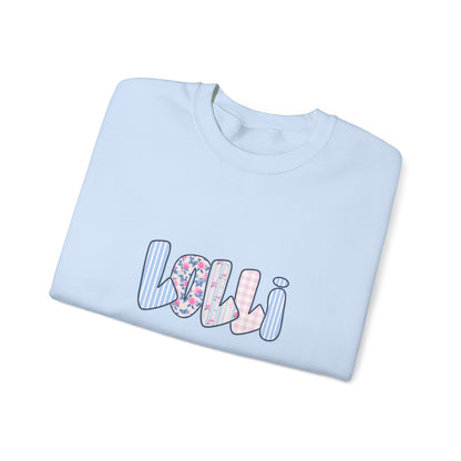 Lolli Pink & Blue Floral Crewneck