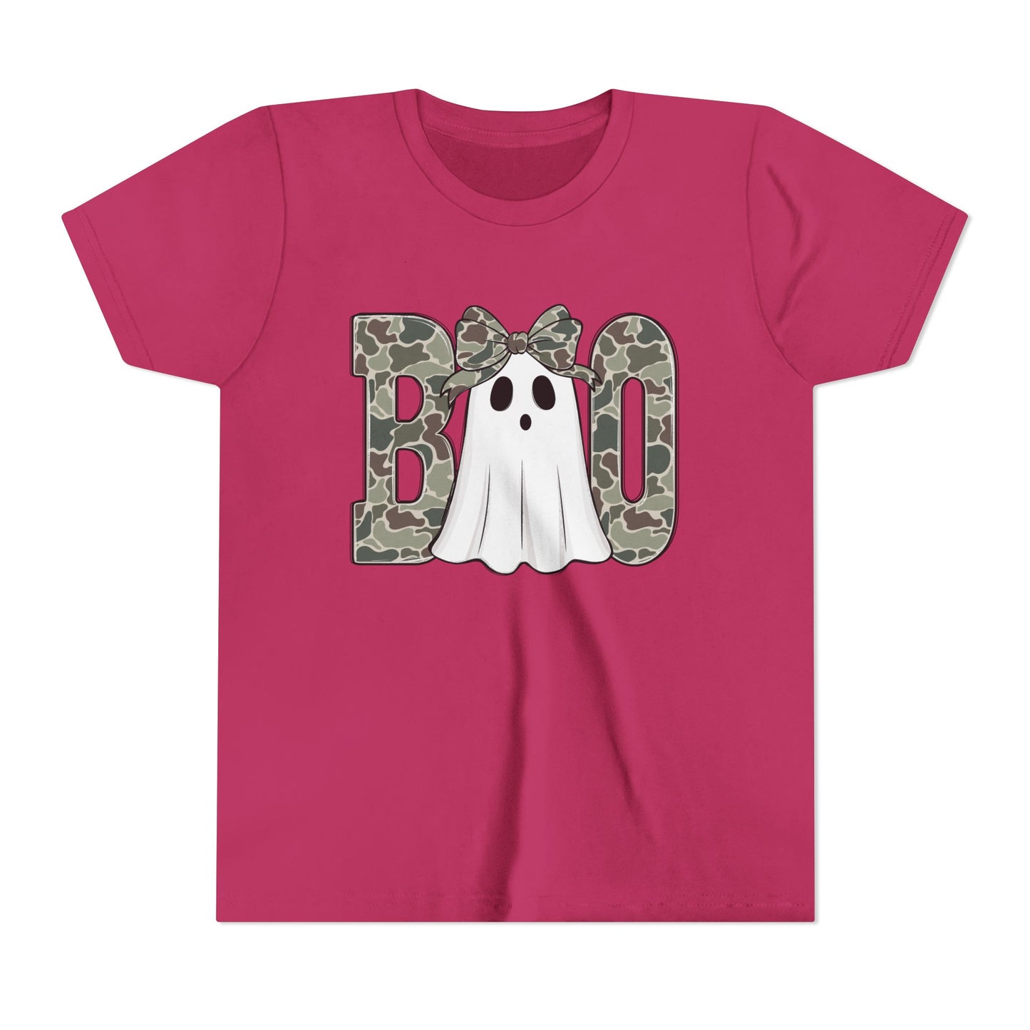 Ghostly Camo Girls Boo Youth Tee,