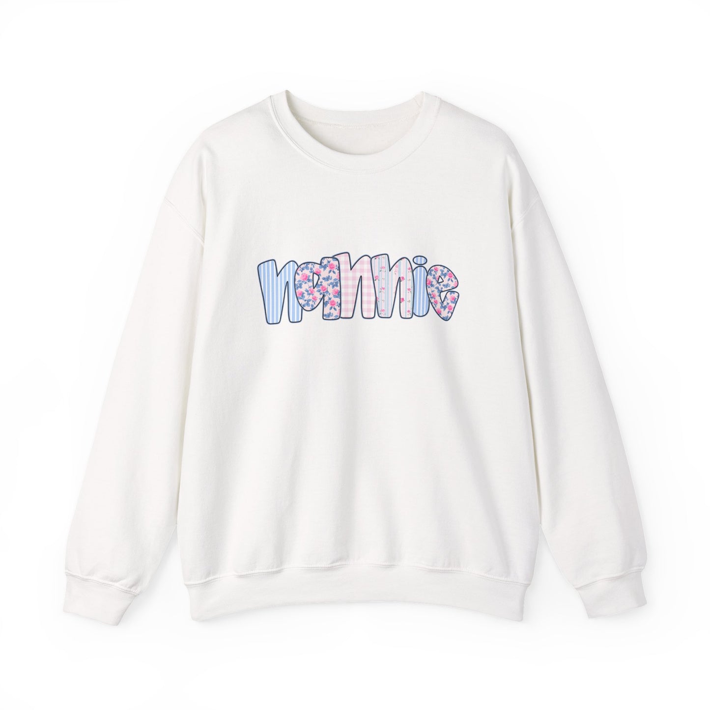 Nannie Pink & Blue Floral Crew Neck