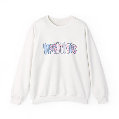 Nannie Pink & Blue Floral Crew Neck
