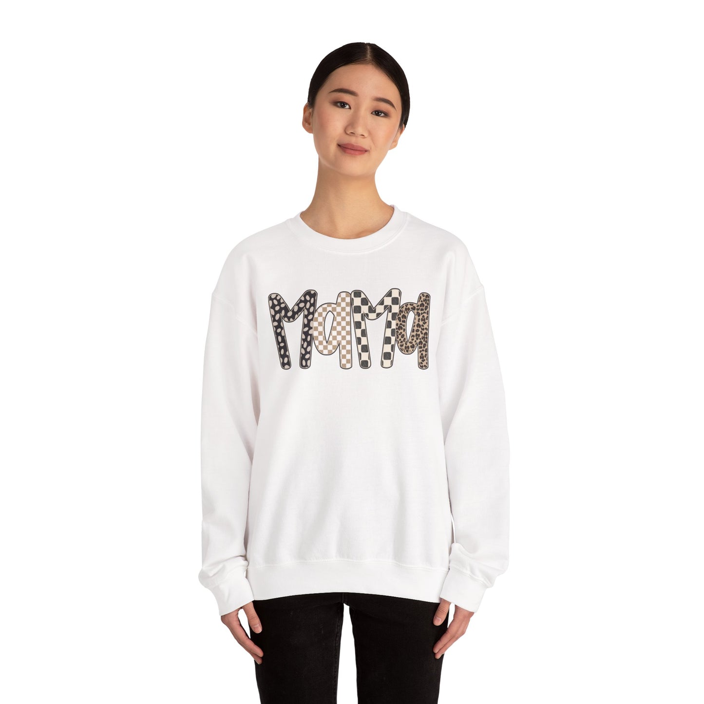 Mama Leopard Print Crewneck Sweatshirt