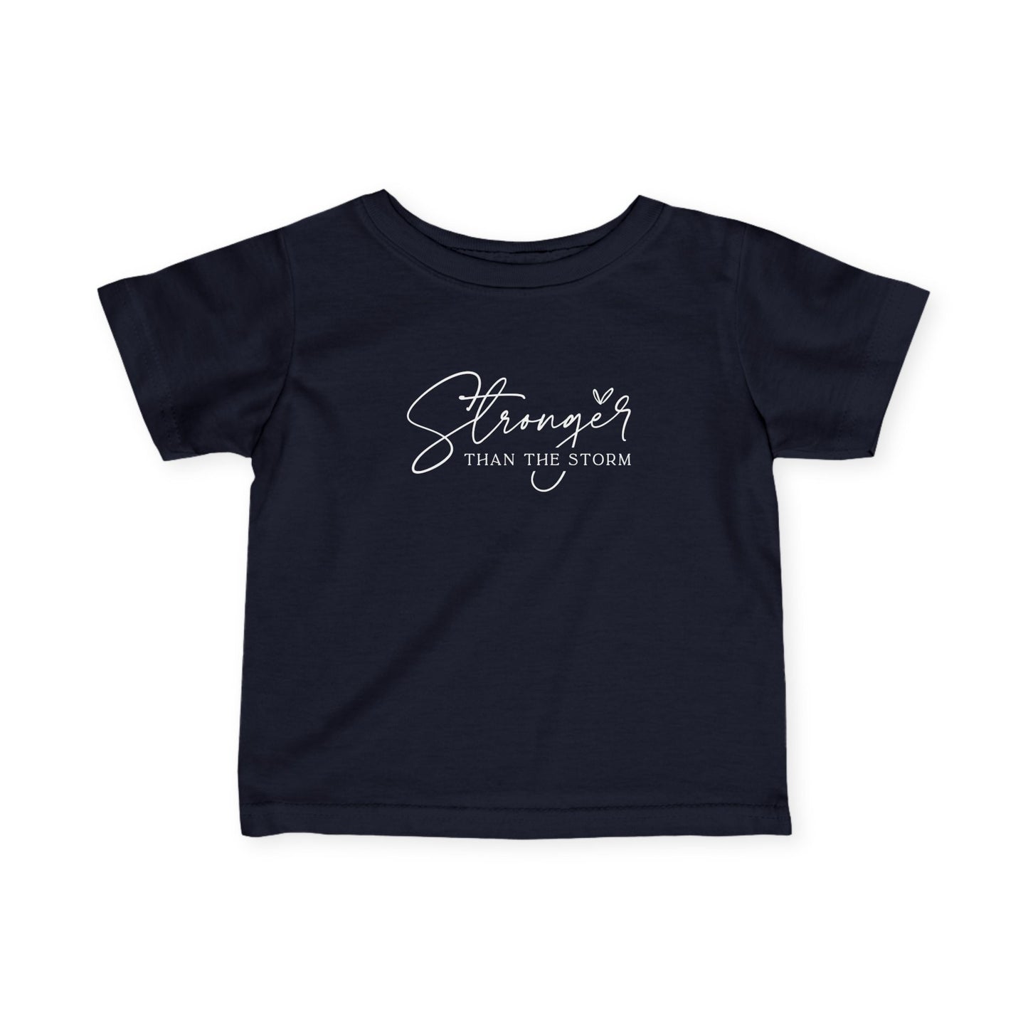 Stronger Than the Storm Infant Tee, Baby T-Shirt, Kids Apparel, Motivational Top, Baby Gift, Cute Baby Clothes