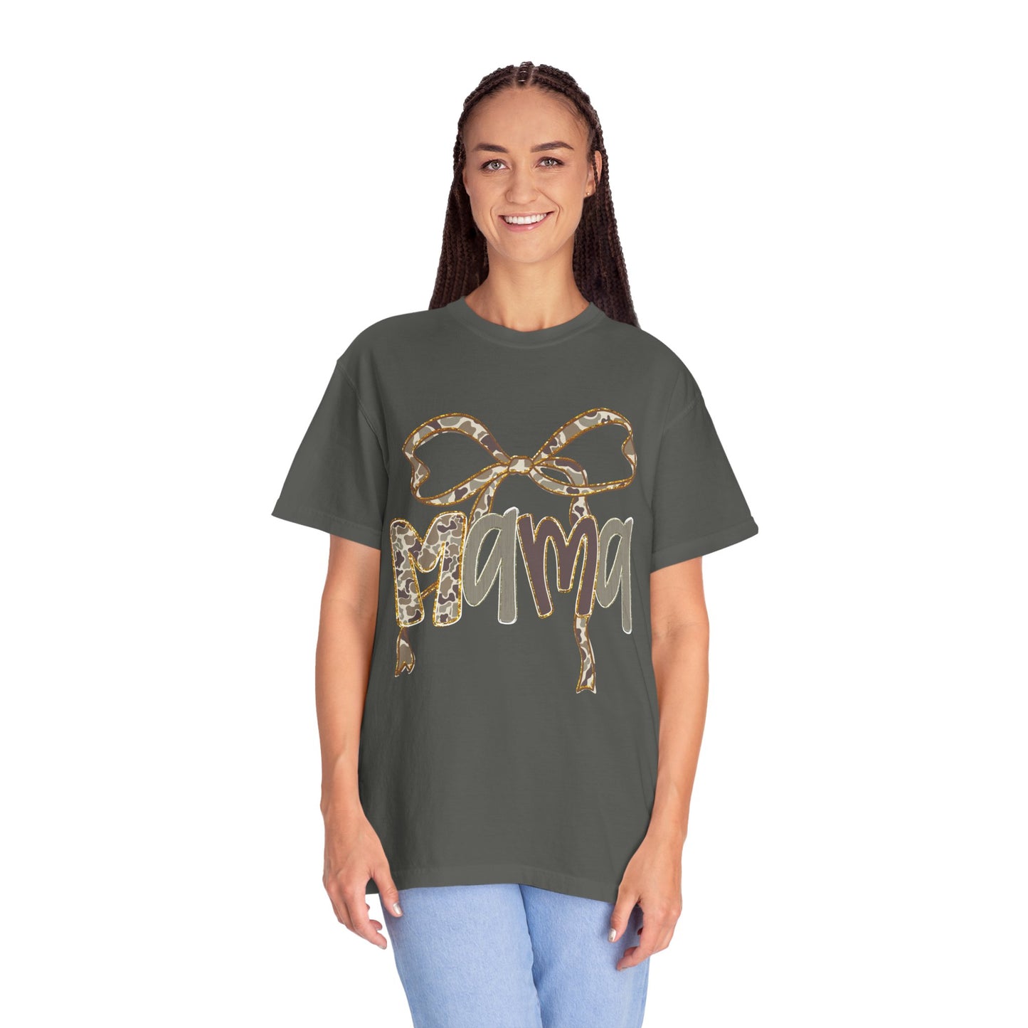 Mama Camo Bow Graphic T-shirt