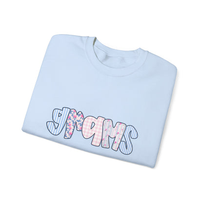 Grams Pink & Blue Floral Crewneck