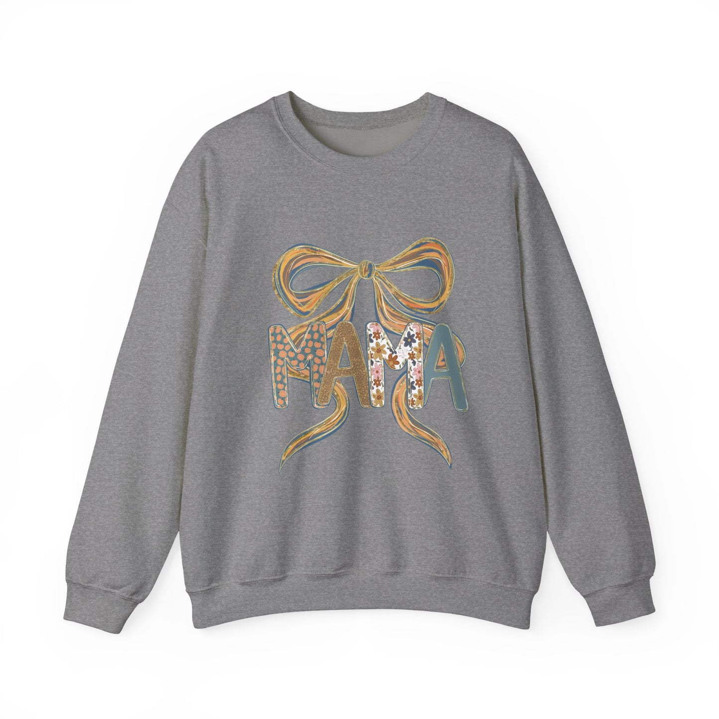 Floral Bow Mama Sweatshirt - Cozy Gift for Moms, Spring Fashion, Mother's Day, Birthday Present, Everyday Wear