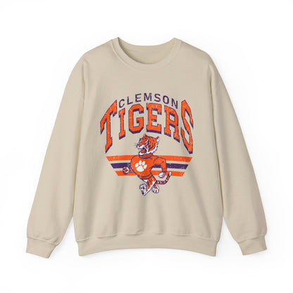 Clemson Tigers Crewneck Sweatshirt, Comfortable College Apparel, Unisex Sweatshirt, Sports Fan Gear, Game Day Outfit, Classic Sweatshirt