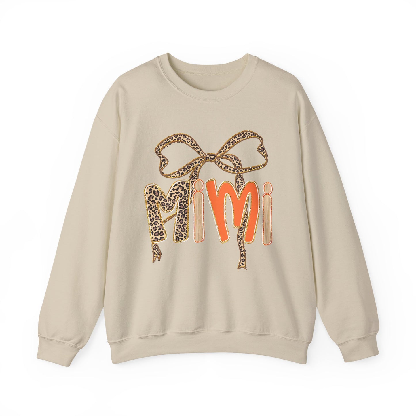 Mimi Leopard Print Sweatshirt, Cozy Crewneck for Grandmothers, Personalized Gift, Comfortable Casual Wear, Birthday Gift, Family Gatherings