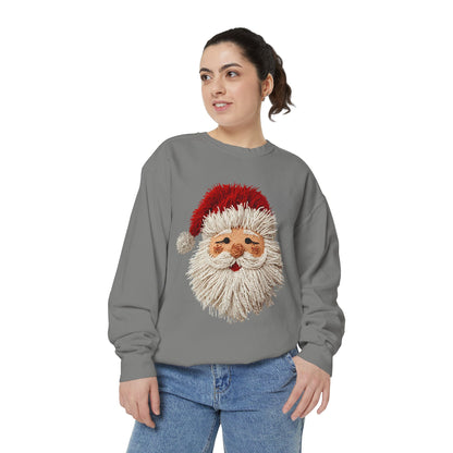 Santa Face Garment-Dyed Sweatshirt Comfort Colors