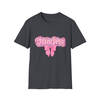 Grandma Floral Graphic T-Shirt | Gift for Grandma | Softstyle Tee for Family Celebrations, Mother's Day Gift, Casual Wear