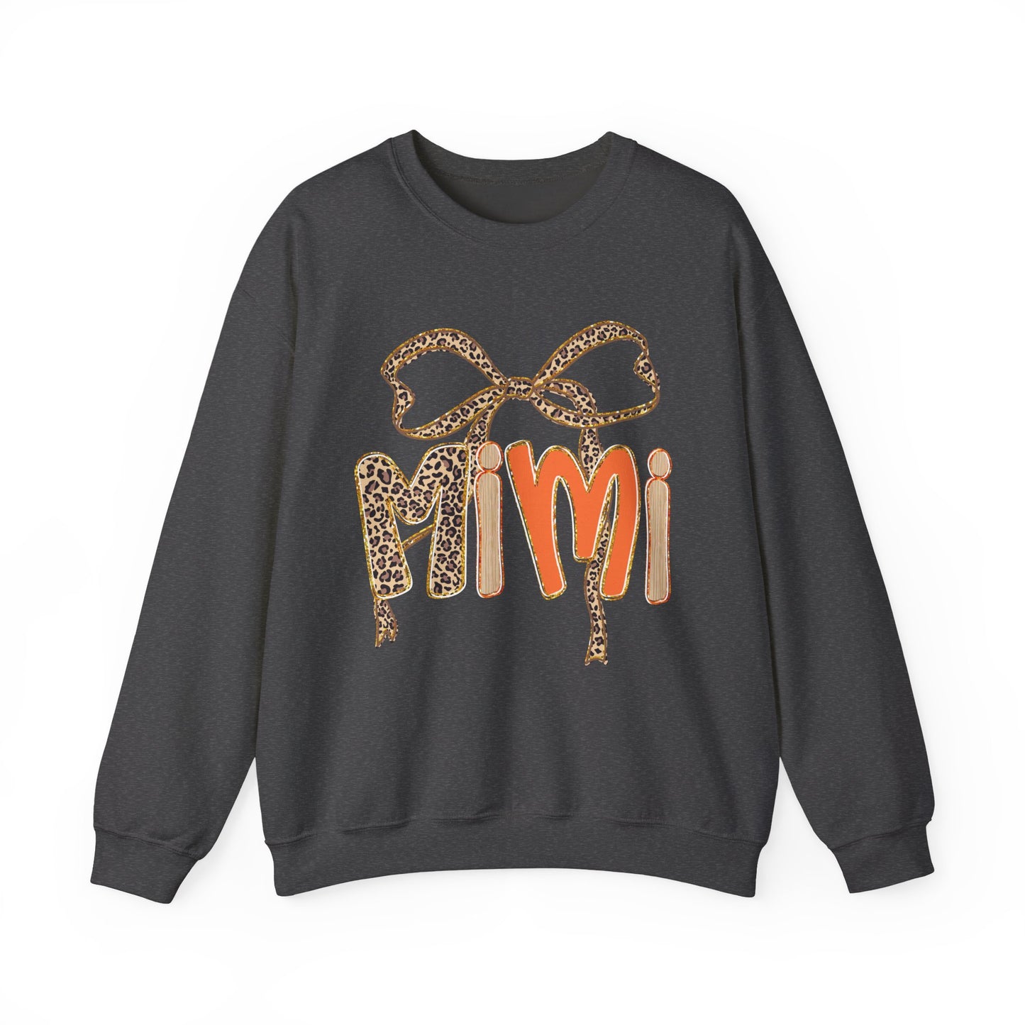 Mimi Leopard Print Sweatshirt, Cozy Crewneck for Grandmothers, Personalized Gift, Comfortable Casual Wear, Birthday Gift, Family Gatherings