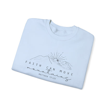 Faith Can Move Mountains Gildan Sweatshirt