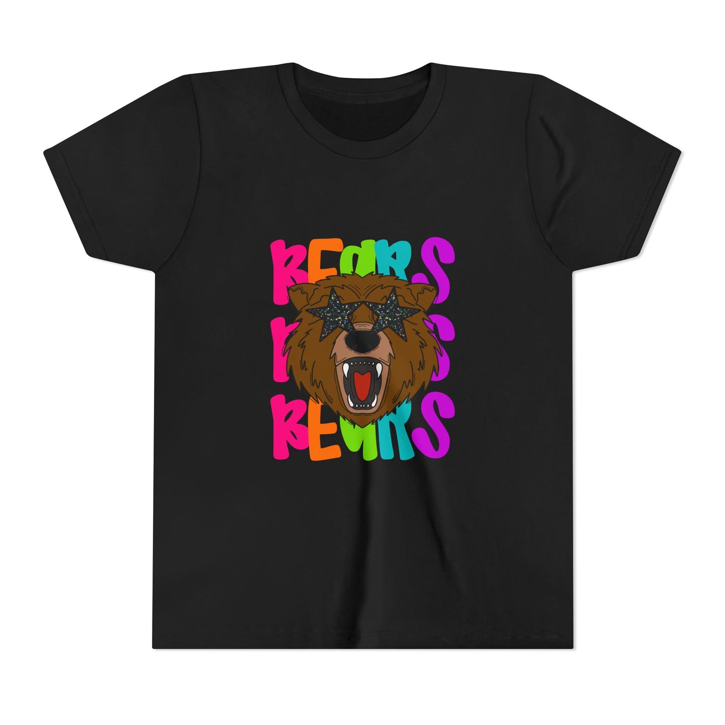 Funny Bear Graphic Youth Tee, Gift for Kids, Birthday Shirt, Summer Outfit, Animal Lover's Apparel, Trendy Youth Fashion
