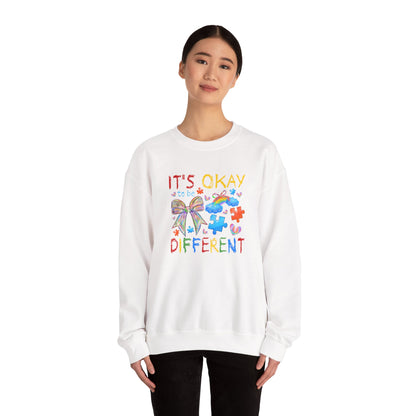 Inclusive Rainbow Crewneck Sweatshirt, Unisex Adult Apparel, Gift for Kids, Autism Awareness, Cozy and Colorful Sweatshirt