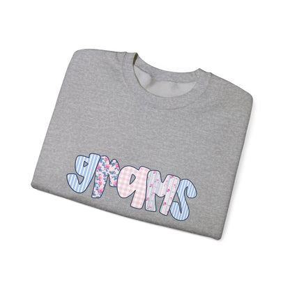 Grams Pink & Blue Floral Crewneck