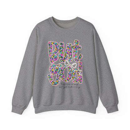 Colorful Floral Crewneck Sweatshirt - Motivational Gift for Friends, Cozy Lounge Wear, Unique Gift for Birthday, Inspirational