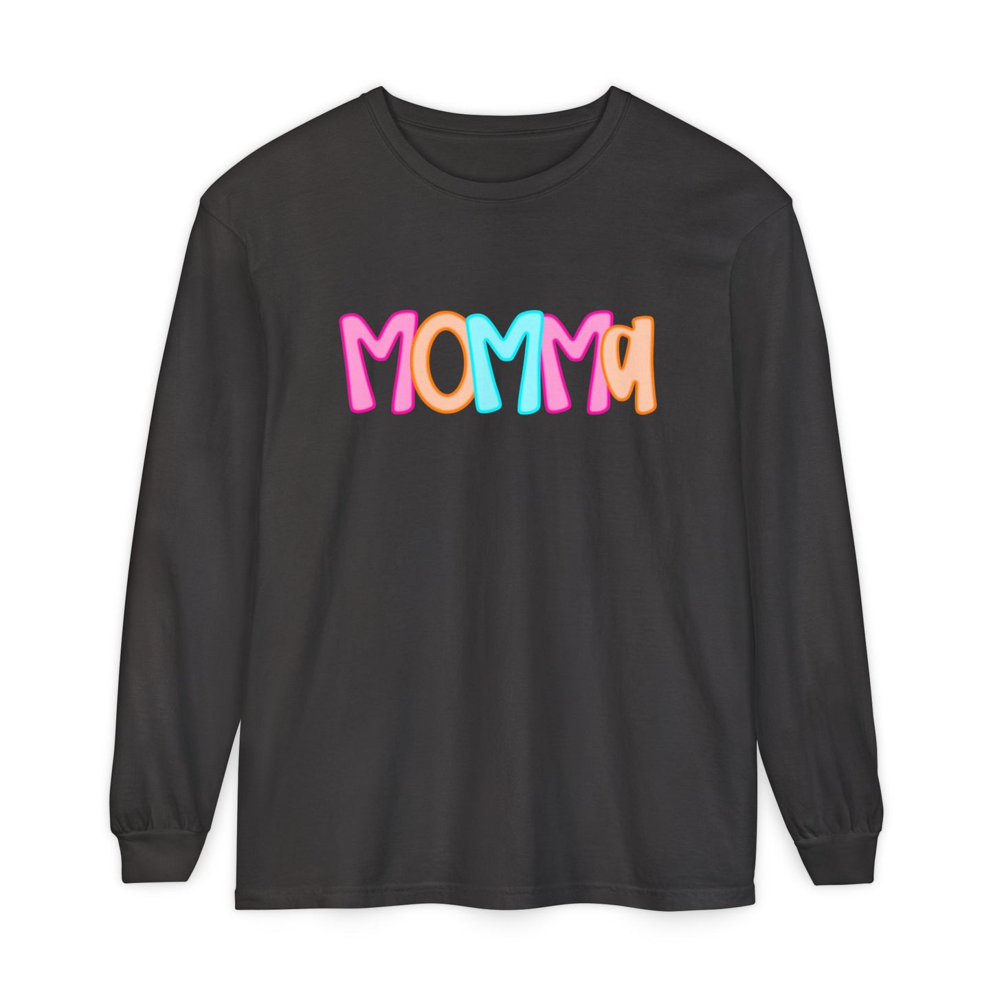 Momma Neon Comfort Colors Long Sleeve