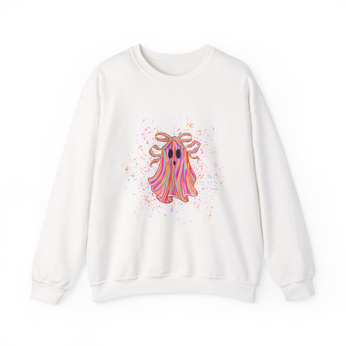 Splatter Neon Ghost Crewneck Sweatshirt