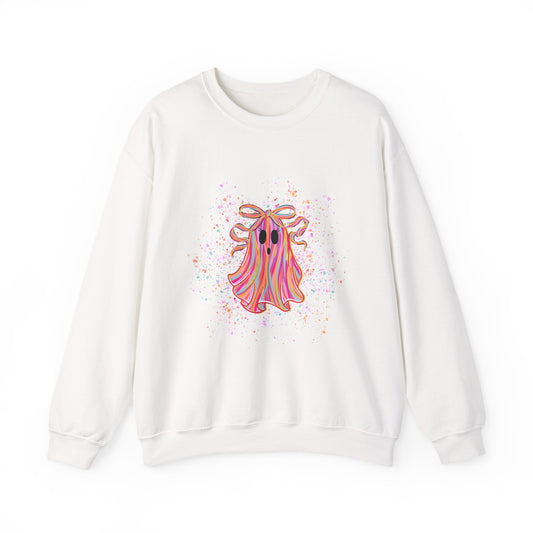 Splatter Neon Ghost Crewneck Sweatshirt