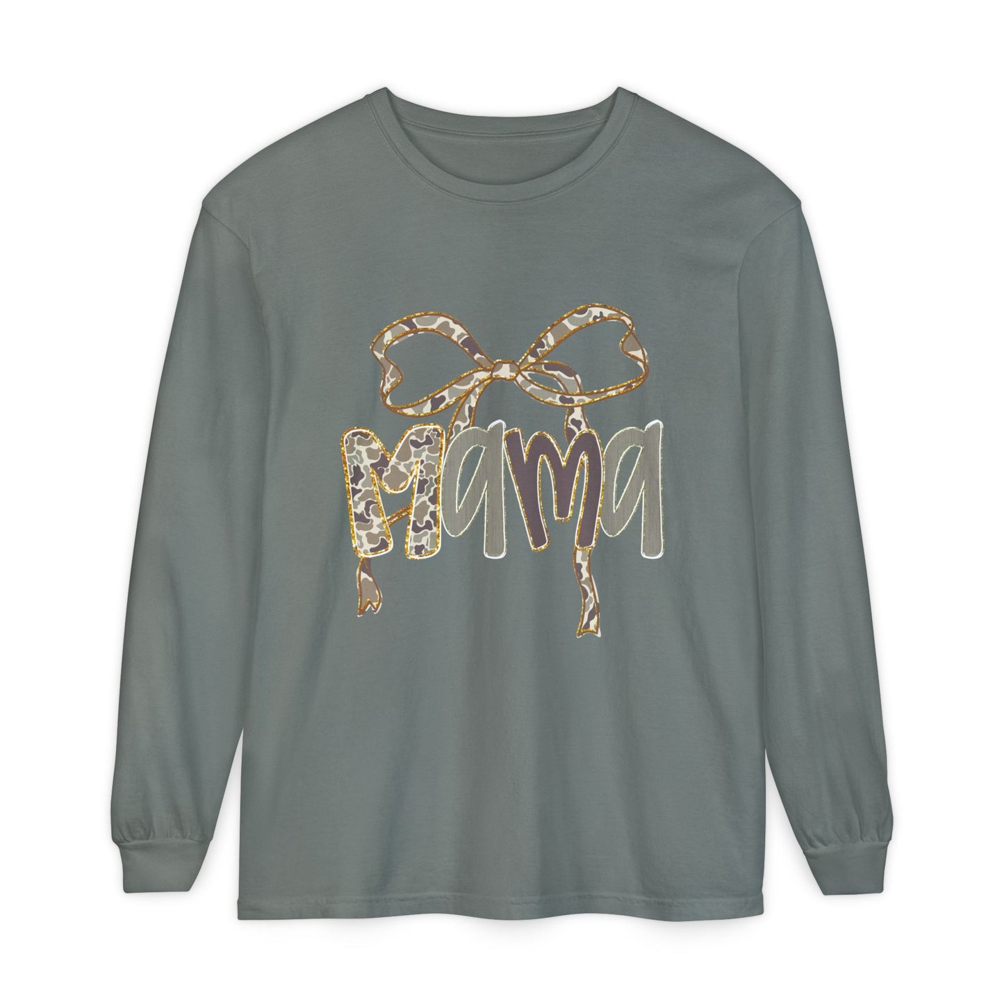 Mama Bow Long Sleeve T-Shirt, Comfortable Tee for Moms, Gift for Mother's Day, Casual Fashion, Everyday Wear
